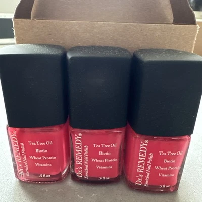 Fortalecedor de uñas enriquecido Dr’s Remedy - Paquete de 3 - Coral rosa pacífico Foto 1 de 4