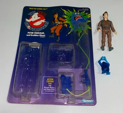 Vintage 1986 Kenner Real Ghostbusters Peter Venkman and Grabber Ghost Figures - Image 1 of 4
