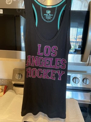 Active Basic Women’s Tank Top Black Bling Hockey Top Quick Size L - Image 1 of 4