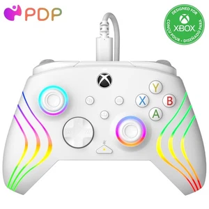 PDP AFTERGLOW XBX WAVE WIRED Controller WHITE for Xbox Series X S, Xbox One, Off - Picture 1 of 10