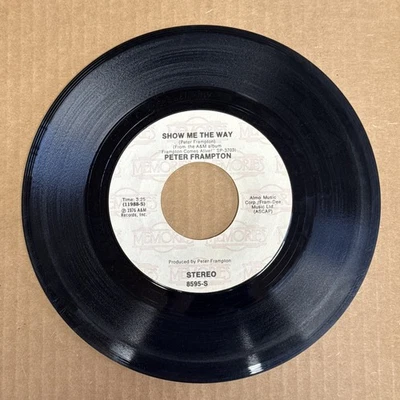 45 об/мин винтажный 7-дюймовый виниловый музыкальный автомат с одним хитом Peter Frampton Show The Way - Изображение 1 из 2