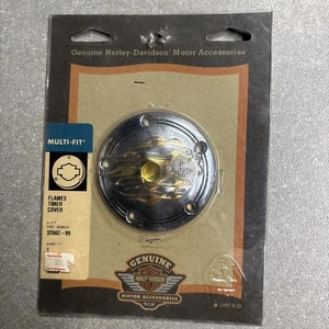 Harley davidson 32662-99 Timer Cover Flames - Imagen 1 de 2