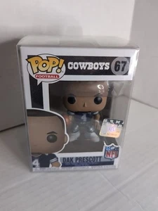 FUNKO POP Football Dallas Cowboys Dak Prescott BLUE JERSEY #67 With PROTECTOR - Picture 1 of 6