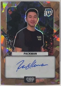 2021 Tru Creator Packman Cracked Ice Auto Autograph Card /50 Youtuber - Picture 1 of 2