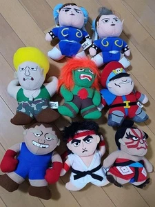 Street Fighter II Plush Plush Set ChunLi Vega Blanka E.Honda M.Bison Guile Ryu - Picture 1 of 9