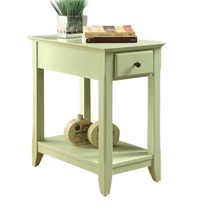 Bertie End Table in Light Green - Picture 1 of 5