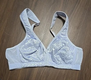 Reggiseno Breezies maglia floreale 36C azzurro senza ferretto regolabile comfort contorno - Foto 1 di 5