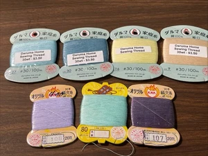 Nippon Chuko Yokota Daruma Household Thread Hand Sewing Thread Count Fine lot 7 - Picture 1 of 7