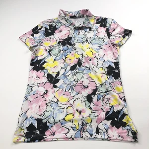 RLX Ralph Lauren XS Damen Tennis Golf Button Polo All Over Print Top Floral - Bild 1 von 8