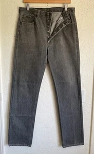 Pantalones de mezclilla vintage Levi's 501 XX para hombre 32X34 botón mosca negros desteñidos EE. UU. 90s - Imagen 1 de 12