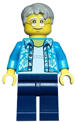 LEGO®｜Minifigure｜City｜Beachgoer - Gray Male Hair｜cty0762｜New｜FREE SHIPPING - Image 1 of 1