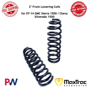 MaxTrac 2" Front Lowering Coils for 07-14 GMC Sierra 1500 / Chevy Silverado 1500 - Picture 1 of 2
