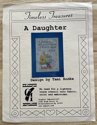 TIMELESS TREASURES Embroidery Pattern with Stencil - A Daughter - Image 1 of 4