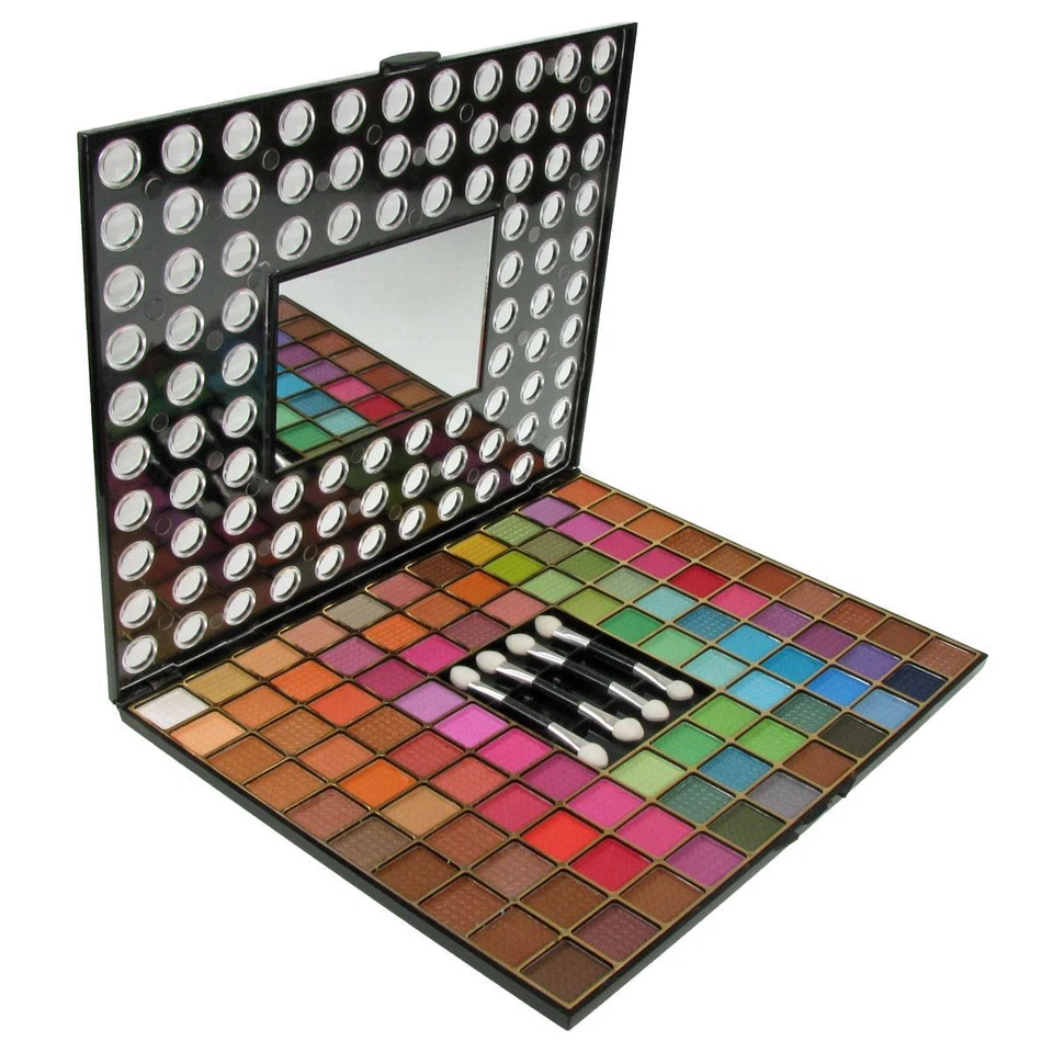 Set de Maquillaje Paleta de Sombras de Ojos Belleza 98 Colores Espejo Aplicadores Cosméticos Foto 1 de 2