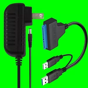 Premium USB 3.0 to SATA 2.5"/3.5" HDD Adapter Cable Converter with Power Supply - Picture 1 of 1