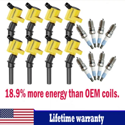 8X Bobina de encendido + bujía para Ford Crown Victoria V8 1998-2011 4,6 L DG508 Foto 1 de 4