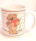 Vintage 1992 Suzy’s Zoo Coffee Cup/ Mug Willie Bear Hearts Red/White Polka Dots