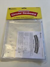 Learning Resources Transparent Circular Geoboard LER 0916 Rubber Bands Included