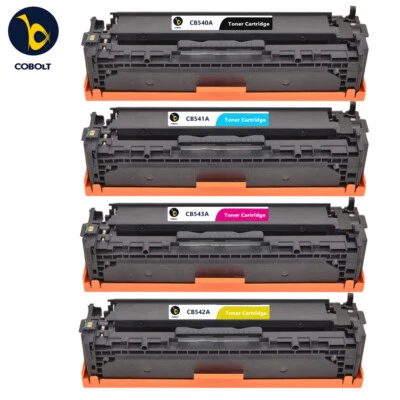 4 TONER CARTRIDGE 125A Fits For Hp LaserJet CP1217 CP1510 CP1514n CP1515n CB540A - Image 1 of 4