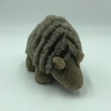 ARMADILLO Ant Eater Brown Gray Striped Plush Stuffed Animal 10” Jj