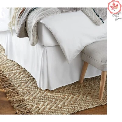 Falda de cama plisada de microfibra - Oculta almacenamiento - 16" caída - Queen - Verde Foto 1 de 4