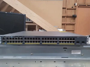 CISCO CATALYST WS-C2960X-48FPD-L 48 PORT POE GIGABIT SWITCH WITH RACK EARS - Picture 1 of 4