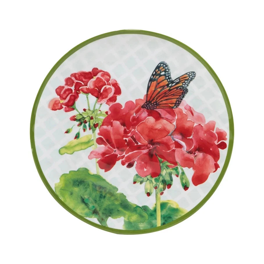 Certified International Geraniums 11in Melamine Dinner Plates Set of 4 - Image 1 of 1