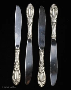 King Richard by Towle Dinner Knife Sterling Silver Handle Set of 4 - Picture 1 of 2