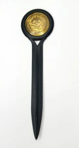 Florida Atlantic University Letter Opener Brass Medallion Coin Vtg FAU Owls 1961 - Picture 1 of 5