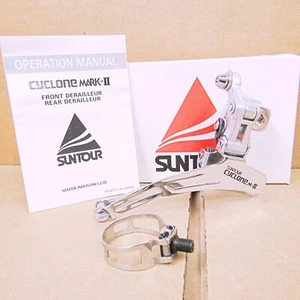 New-Old-Stock Suntour Cyclone Mark-II Front Derailleur...Endless Clamp (28.6 mm) - Picture 1 of 14