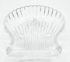 7" Glass Scallop Clam Shell Footed Serving Bowl Dish Candy Trinket Clear 