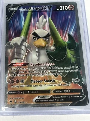 Galarian Sirfetch'd V Full Art Rare - 174/185 Vivid Voltage - Pokemon - Mint/NM - Image 1 of 2