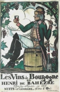 Póster original vintage BOURGOGNE CATADOR DE VINO FRANCÉS 1932 - Imagen 1 de 1