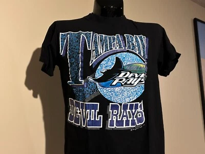 Camiseta de béisbol Tampa Bay Devil Rays vintage grande 1995 90s MLB puntada única Foto 1 de 4