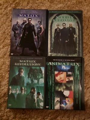 The Matrix Complete 4 Film Set (DVD) Reloaded Revolutions Animatrix Original - Image 1 of 3