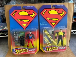 Superman Man Of Steel Coduit & Superboy Action Figuren Kenner 1995 MOC - Bild 1 von 4
