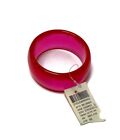 Shocking Pink Chunky Lucite Bangle Size Small  AB