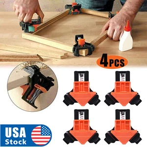 4 piezas/juego de abrazaderas con clip de ángulo recto de 90 grados soportes de esquina herramientas manuales para carpintería - Imagen 1 de 12