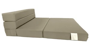Lounger Folding Foam Mattresses, Portable Chair Bed Lounger, 6 x 48 x 80, Tan - Picture 1 of 7