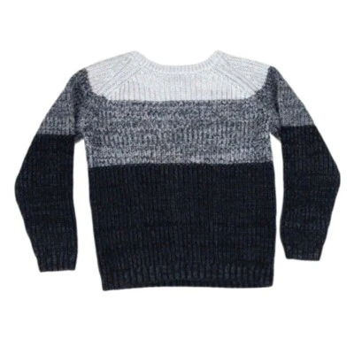 Crazy 8  Knitted Thick Longsleeve Crew Neck Sweater in Gray, Size M (7-8) - Image 1 of 4