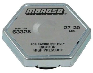 Moroso 63328 Racing Radiator Cap 27-29LB Hexagon Steel Standard Radiator Neck - Picture 1 of 3