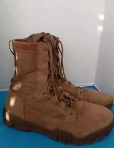 Tactical Military Combat Boots Desert Tan Suede Leather Lace-Up Combat Boots - Picture 1 of 11