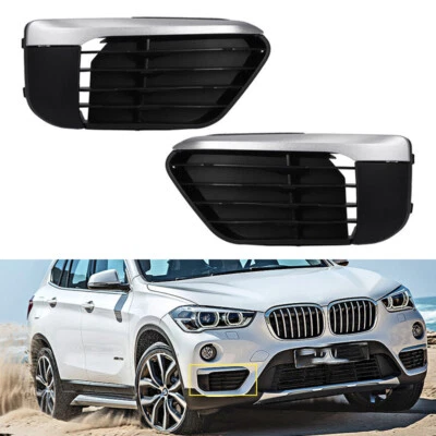 Par de cubiertas de bisel de parrilla inferior para parachoques de coche para BMW X1 F48 F49 2015-2018 Foto 1 de 4