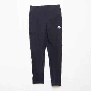 Descente Leggings Womens M Black Base Layer Activewear Pant - Picture 1 of 8
