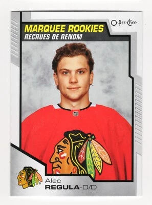2020-21 UD OPC Alec Regula Marquee Rookies Card #635 Chicago Blackhawks - Image 1 of 2