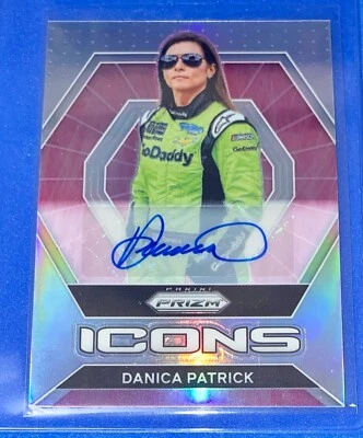 2022 PANINI NASCAR PRIZM NASCAR - DANICA PATRICK SILVER ICONS AUTOGRAPH - Image 1 of 2