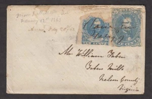 CSA 2 & 4 adversity cover from printed form w/ 1863 letter - Picture 1 of 6