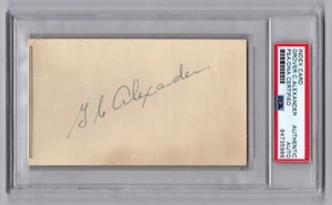 GROVER CLEVELAND ALEXANDER SIGNED PSA/DNA INDEX CARD AUTOGRAPHED BASEBALL HOF - Picture 1 of 3