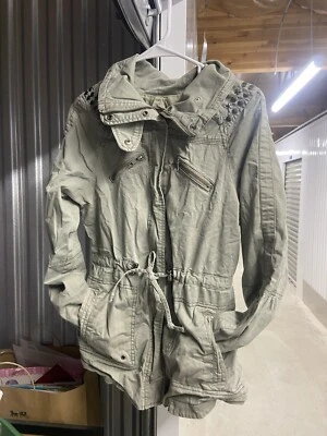 Jacket Womans, Green Military Style Color Size M, Material Girl - Image 1 of 4