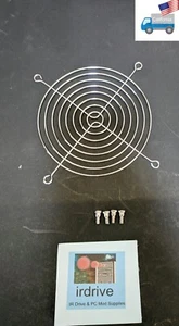 120mm Silver Round Protective Grill + PC Case Installation Screws fo Cooling Fan - Picture 1 of 6